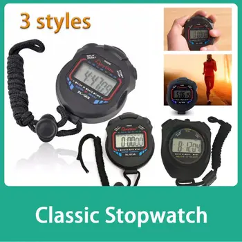 Классический цифровой секундомер XL-013 ЖК-хронограф с браслетом Будильник AM PM 24H Часы Часы Для Бегуна Спорт