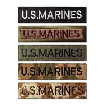  Корпус морской пехоты США Значки на липучке Нагрудная полоса Вышивка Шляпа Нашивки Тактическая нашивка на одежду Военные наклейки на рюкзак