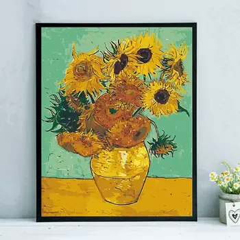 Картина маслом - ручная роспись красочная гостиная растение пейзаж цветок декоративная масляная живопись перилла и ромашка