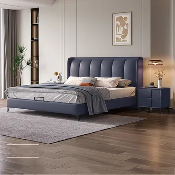 Современная скандинавская роскошная кровать Спальня Итальянская кровать размера 