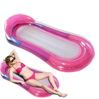Бассейн Float Lounger Blow Up Pool Float Bed с подголовником Надувной солярий Бассейн Поплавки Взрослые Размер для бассейна Пляж Озеро