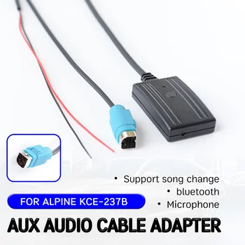 bluetooth Адаптер кабеля дополнительного приемника для KCE-237B с микрофоном Беспроводной аудиоинтерфейс Hifi громкой связи для Alpine 2009+ CDE-W203Ri