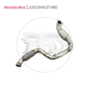 HMD Автомобильные аксессуары Выхлопная система Высокопроизводительная водосточная труба для Mercedes Benz CLA200 CLA220 CLA250 CLA260 Передняя труба