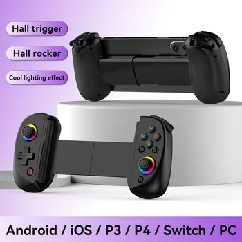 D8 Телескопический геймпад для мобильного телефона BT5.2 Беспроводной игровой контроллер с турбо / 6-осевым гироскопом / вибрацией для PS3 PS4 Switch Android ПК