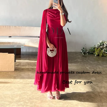 красный шифон вечерние платья с коротким рукавом o вырезом формальное выпускное платье длина до щиколотки арабские вечерние платья в Дубае на шнуровке сзади