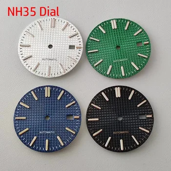 31,8 мм Циферблат часов NH35 зеленый Светящийся модифицированный циферблат для NH35 NH36 Автоматический механизм Детали часов S Циферблат