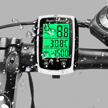 водонепроницаемый велосипед проводной спидометр велосипед ЖК-дисплей компьютер скорость одометр английский спидометр для езды на велосипеде аксессуары