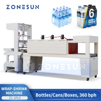ZONESUN Автоматическая термоусадочная машина для упаковки рукавов ZS-SPL5 Машина для упаковки продуктов в бутылки и напитки Пиво Минеральная вода