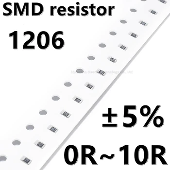 (100 шт.) 1206 5% SMD резистор 0R 1R 1.2R 1.3R 1.5R 1.6R 1.8R 2R 2R2 2R4 2R7 3R 3R3 3R6 3R9 4.3R 4.7R 5R1 5R6 6R2 6R8 7R5 8R2 10R