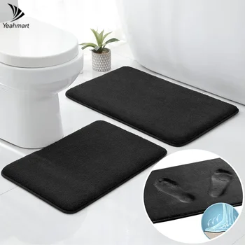 Memory Foam Bath Mat Toilet Mat Очень мягкий нескользящий коврик для ванной комнаты Супер впитывающие коврики для ванны для ванной комнаты Напольный коврик для ванны Коврик для ног