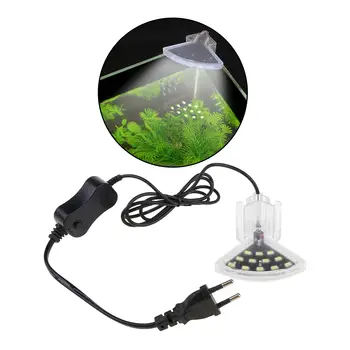  Аквариумный светильник в форме вентилятора Aquarius Tank Light 5 Вт Клипсовая лампа для водонепроницаемой мини-лампы для аквариума толщиной 6 мм